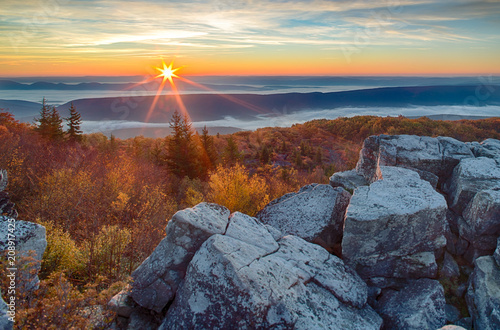 Sunrise in the Allegheny Mountains of West Virginia