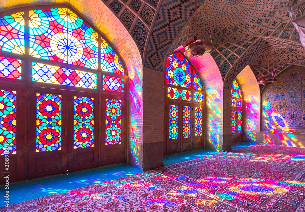 The Nasir Al Mulk Mosque Also Known As The Pink Mosque Is A Traditional Mosque In Shiraz Iran