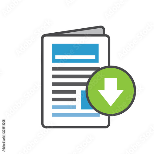 Whitepaper or Ebook CTA with Cover and Download Button for Free Digital Download and Call for Marketing Action