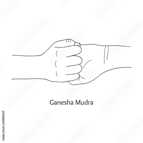 Ganesha Mudra. Vector.