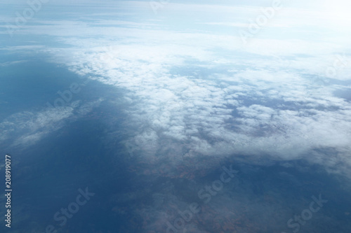 The sky and clouds at the altitude
