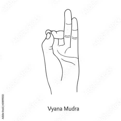 Vyana Mudra. Vector.