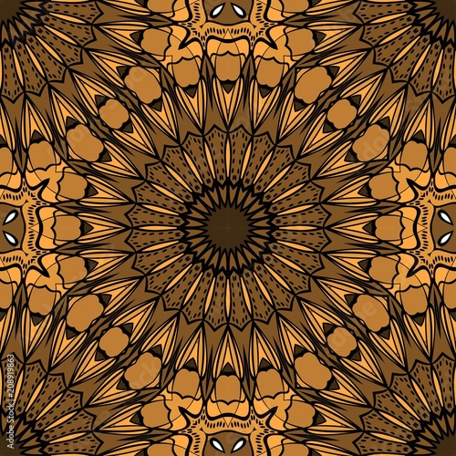 Art deco pattern of floral elements. seamless pattern. Vector illustration. design for printing, presentation, textile industry.