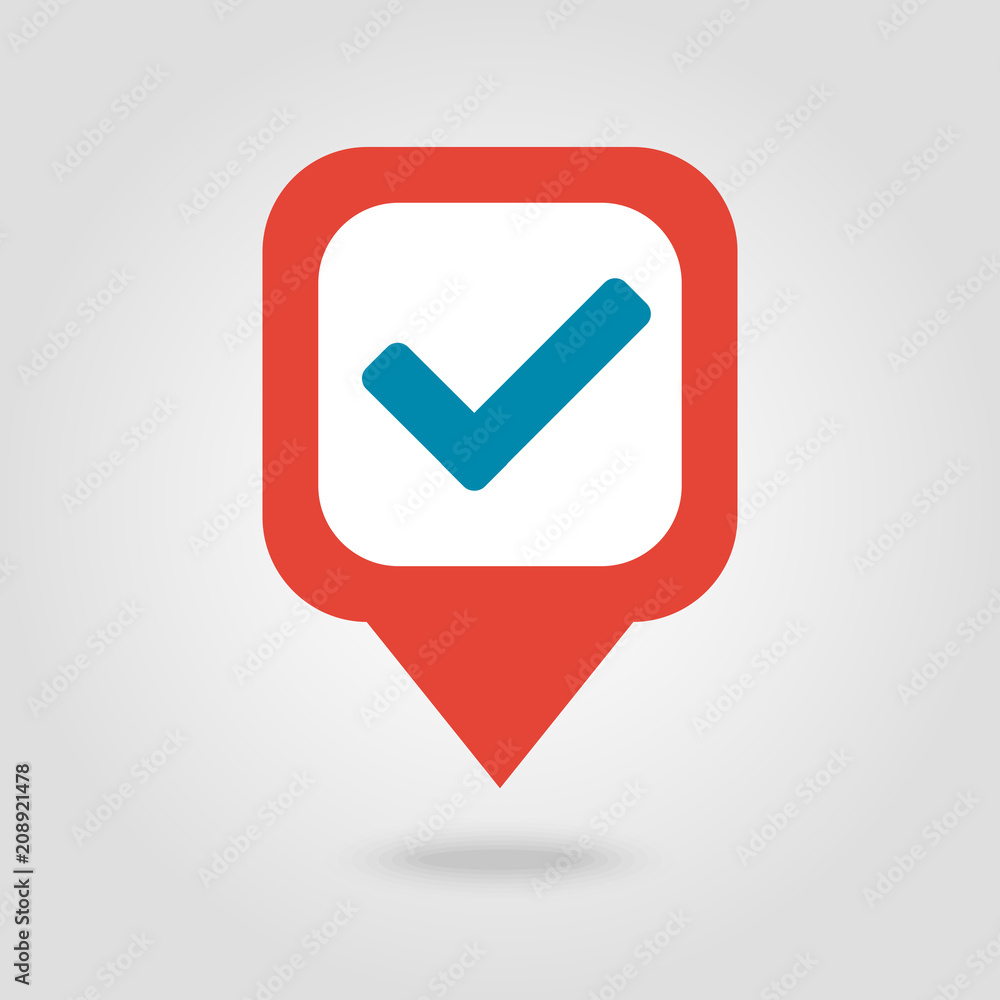 Check pin map icon. Map pointer, markers. Check pin map icon. Map pointer, markers.