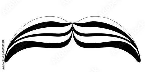 Hipster mustache silhouette