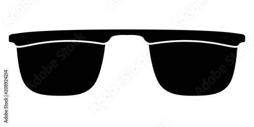 Isolated sunglasses silhouette