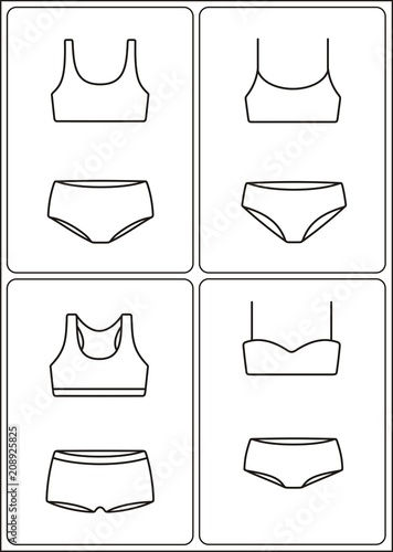 Top and panties. Sport underwear icon
