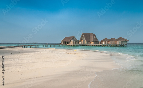 Perfect beach in paradise. Beautiful Maldives. 