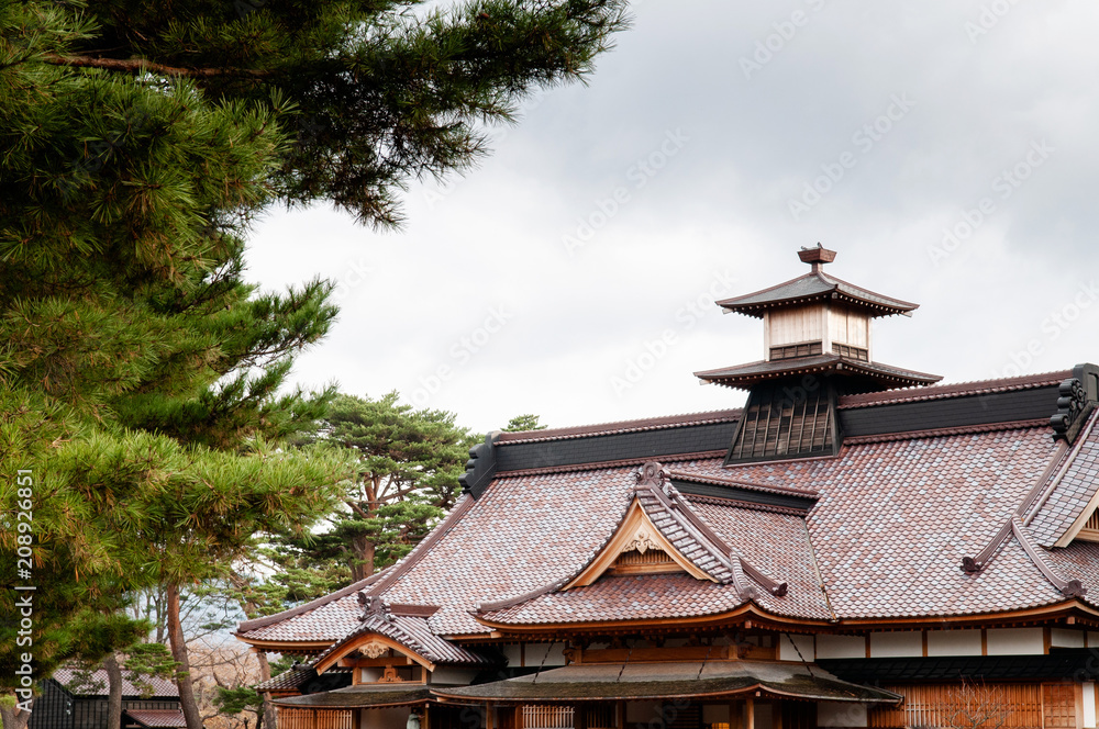 Goryokaku castle tower historic landmark of Hakodate, Hokkaido Goryokaku castle tower historic landmark of Hakodate, Hokkaido