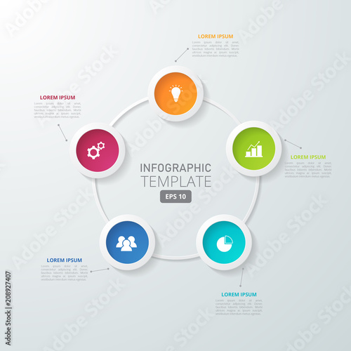 infographic template for business, education, web design, banners, brochures, flyers, diagram, workflow, timeline. Vector illustration.