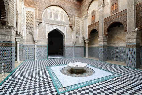 The interior of the Al-Qarawiyyin Mosque. Fez on November