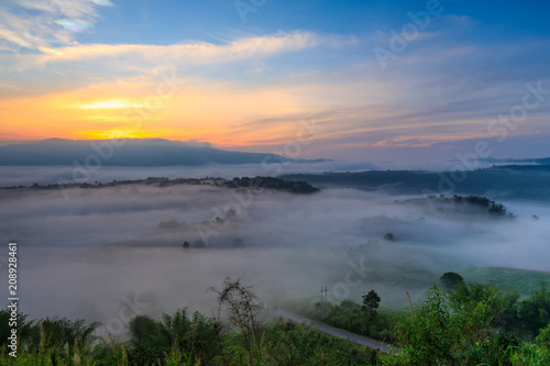 Ta-Kian-Ngo  Landscape sea of mist on the mountain in Phetchabun province  Thailand.