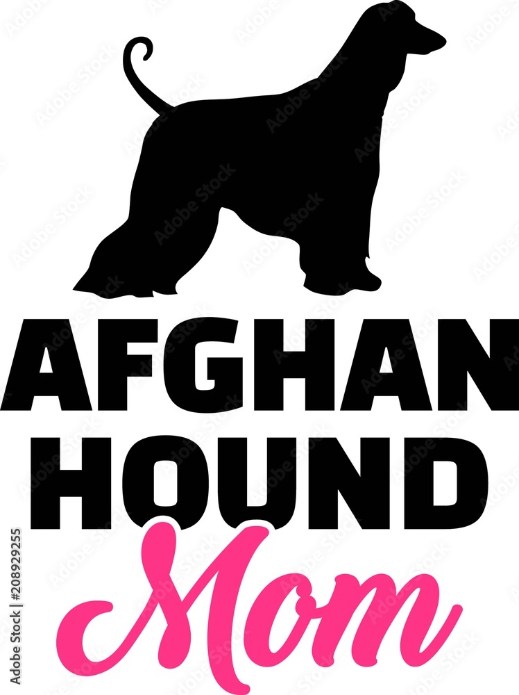Afghan Hound mom silhouette