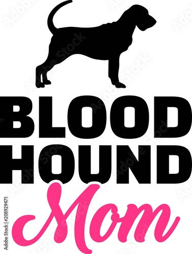Bloodhound mom silhouette