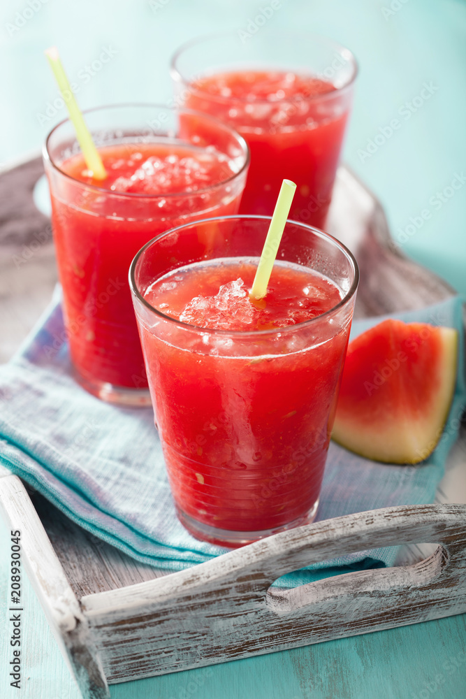 watermelon summer refreshing drink in glasses watermelon summer refreshing drink in glasses