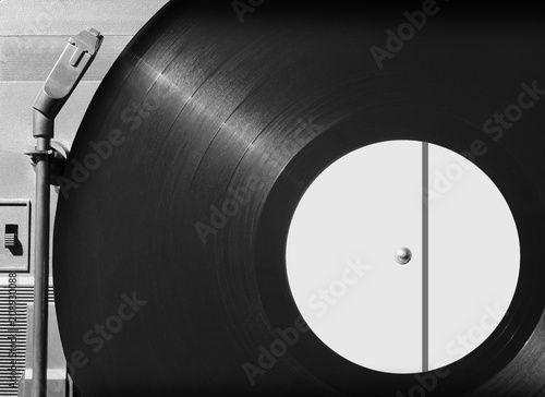 Plakat Płyta gramofonowa z gramofonu