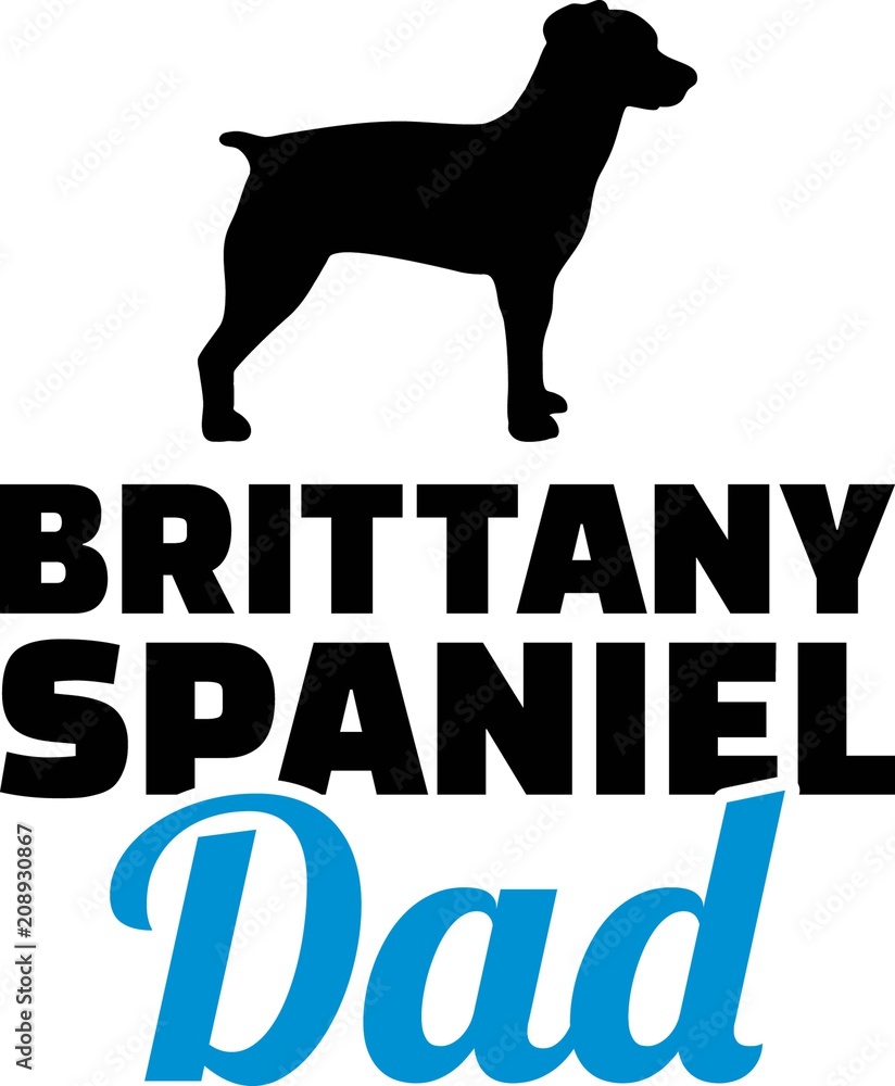 Brittany Spaniel dad silhouette Brittany Spaniel dad silhouette
