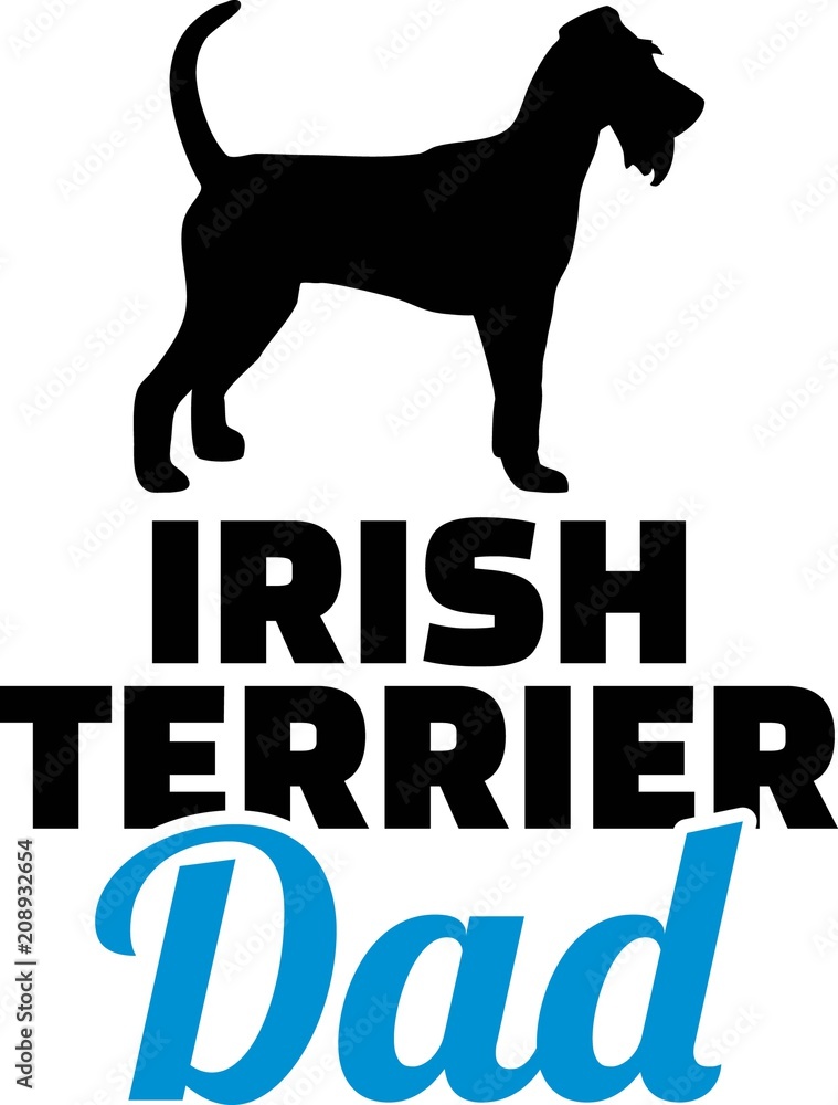 Irish Terrier dad silhouette Irish Terrier dad silhouette