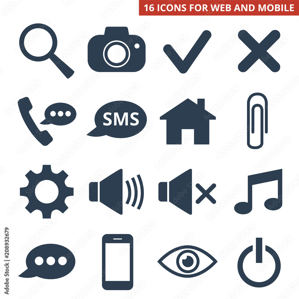 Web icons set on white background. Web icons set on white background.