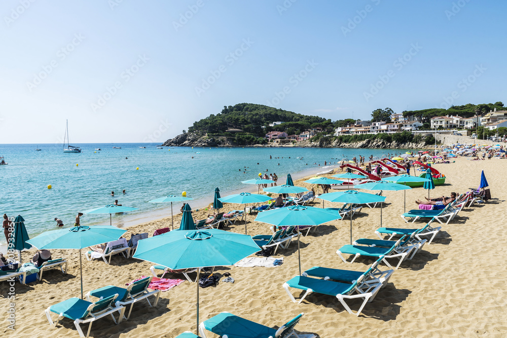 La Fosca beach, Costa Brava, Girona, Catalonia, Spain