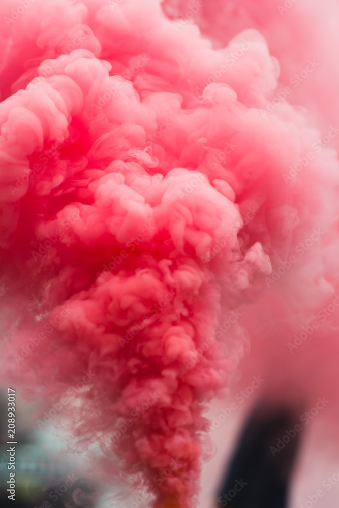 Red Pink Smoke Clouds