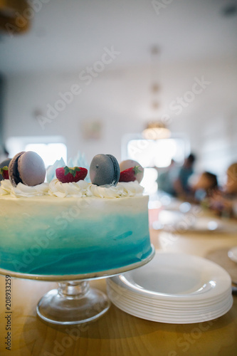 Bright cake for the birthday child photo