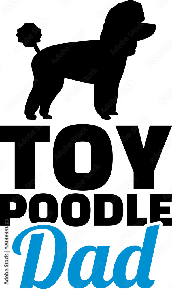 Toy poodle dad silhouette Toy poodle dad silhouette