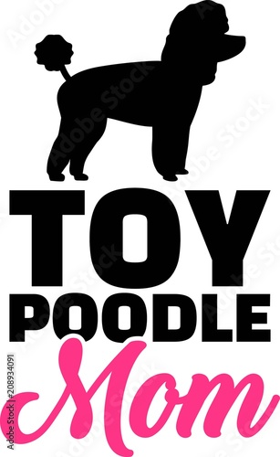 Toy poodle mom silhouette