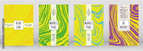 Modern Marble Cover Design for your Business with Abstract Lines. Futuristic Poster, Flyer, Layout with Liquid Pattern for Branding, Identity, Annual Report. Vector minimalistic brochure. Luxury.