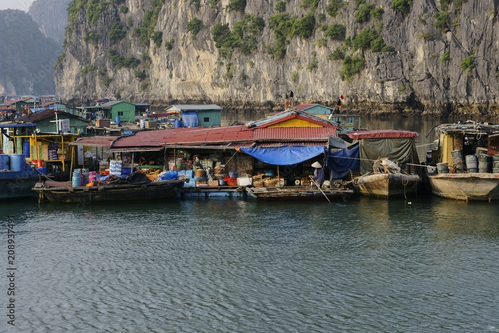 Traditional fishing boat in Vietnam