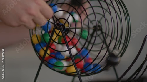 Bingo cage spinning