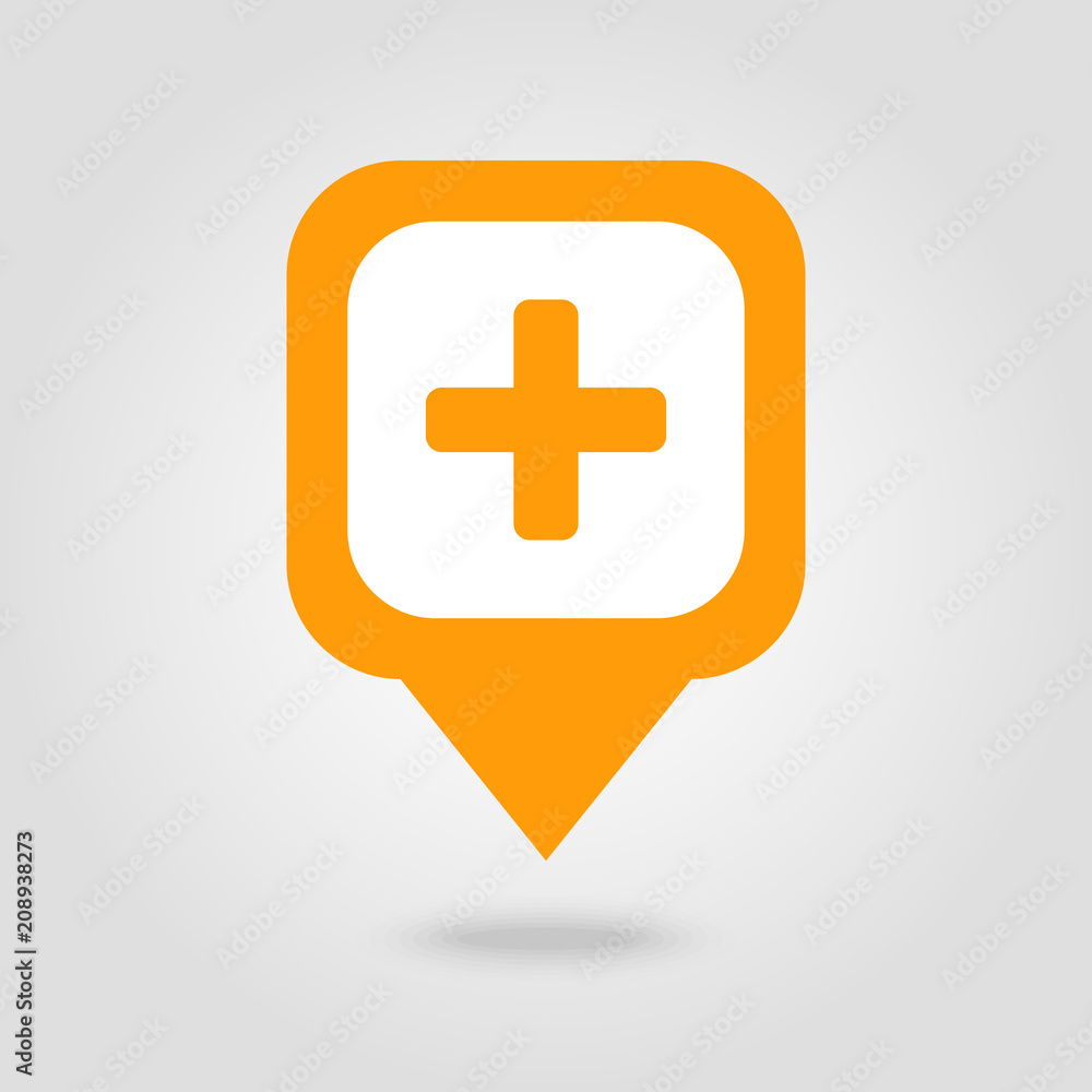 Plus, Hospital ,Pharmacy, Clinic pin map icon. Plus, Hospital ,Pharmacy, Clinic pin map icon.