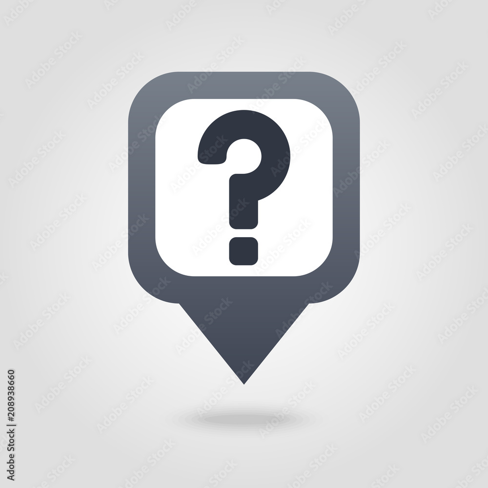 Question mark pin map icon. Map pointer, markers. Question mark pin map icon. Map pointer, markers.