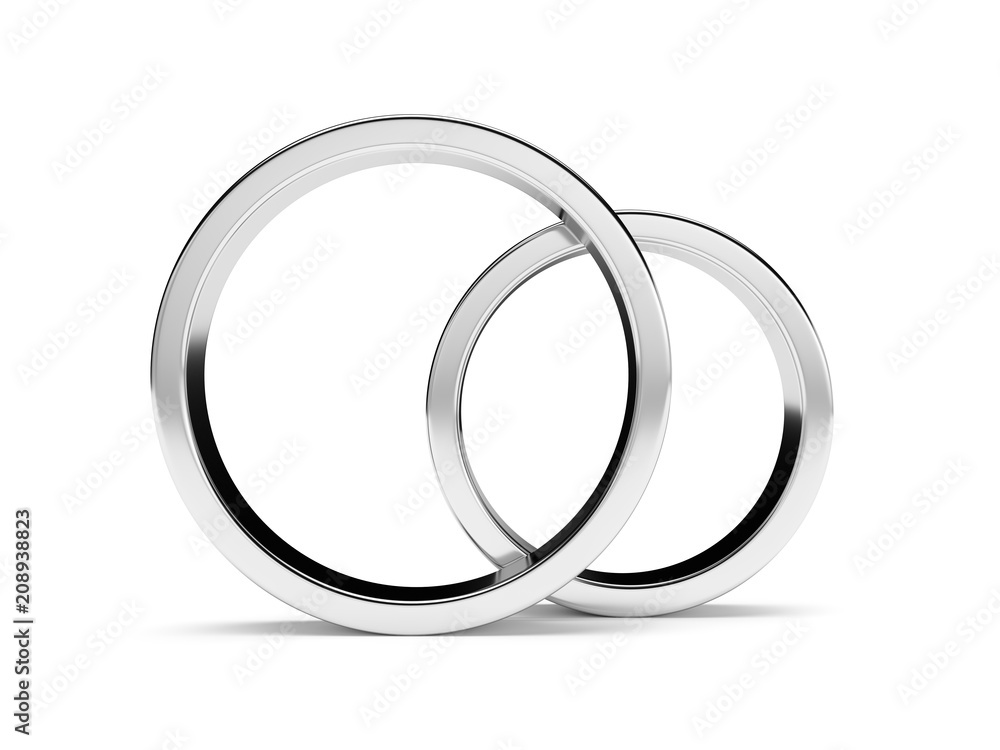 White gold rings front view White gold rings front view