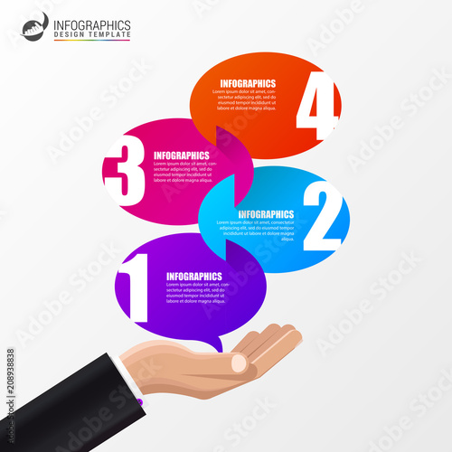 Infographic design template. Creative concept with 4 steps