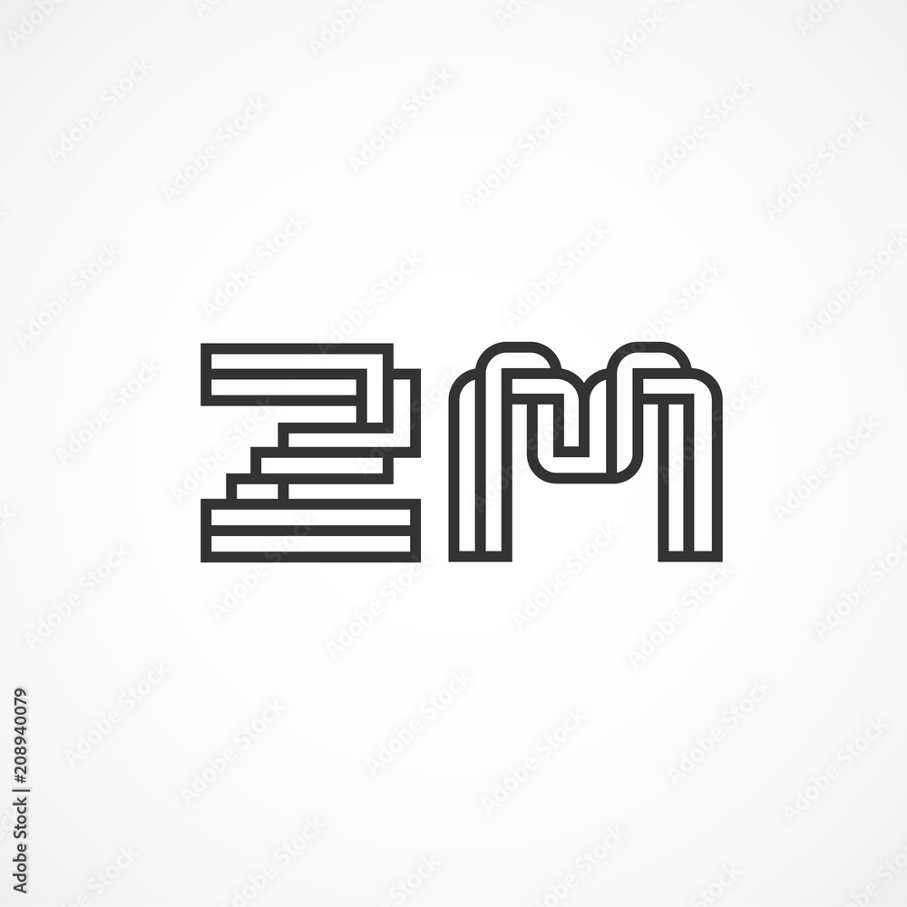 Initial Letter ZM Logo Template Vector Design Initial Letter ZM Logo Template Vector Design