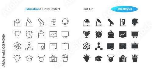 Education UI Pixel Perfect Well-crafted Vector Thin Line And Solid Icons 30 2x Grid for Web Graphics and Apps. Simple Minimal Pictogram Part 1-2