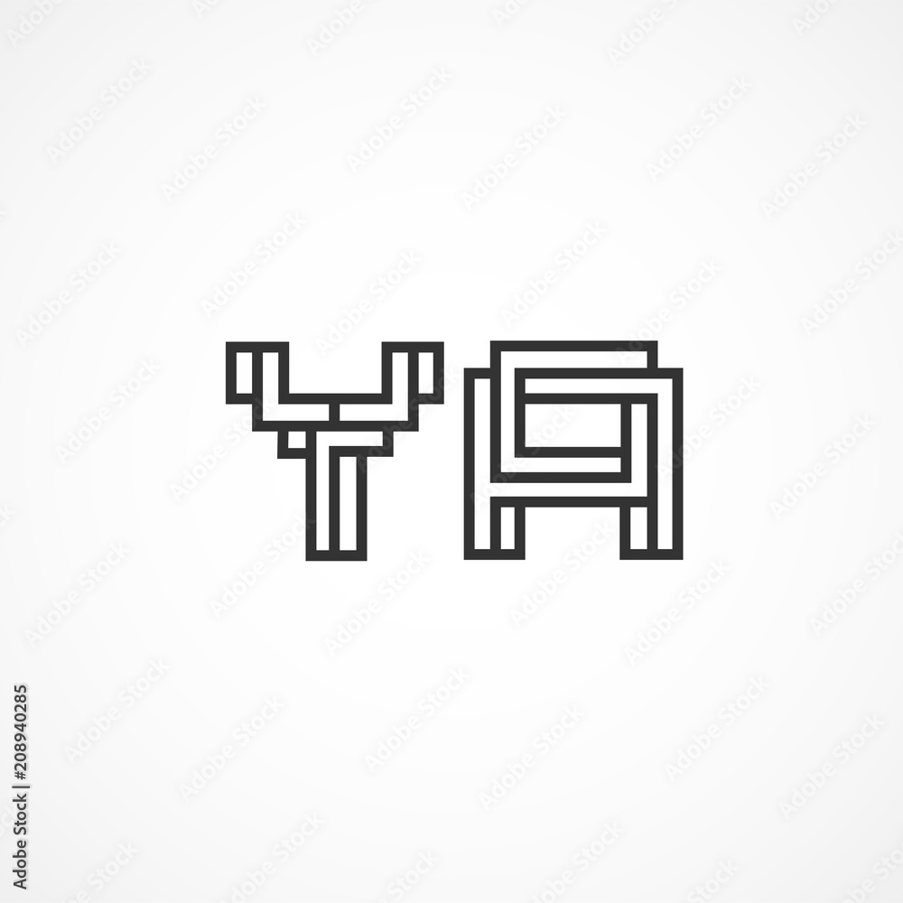 Initial Letter YA Logo Template Vector Design Initial Letter YA Logo Template Vector Design