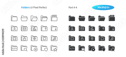Folders UI Pixel Perfect Well-crafted Vector Thin Line And Solid Icons 30 2x Grid for Web Graphics and Apps. Simple Minimal Pictogram Part 4-4 photo
