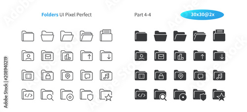 Folders UI Pixel Perfect Well-crafted Vector Thin Line And Solid Icons 30 2x Grid for Web Graphics and Apps. Simple Minimal Pictogram Part 4-4