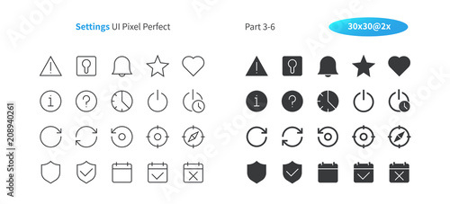 Settings UI Pixel Perfect Well-crafted Vector Thin Line And Solid Icons 30 2x Grid for Web Graphics and Apps. Simple Minimal Pictogram Part 3-6