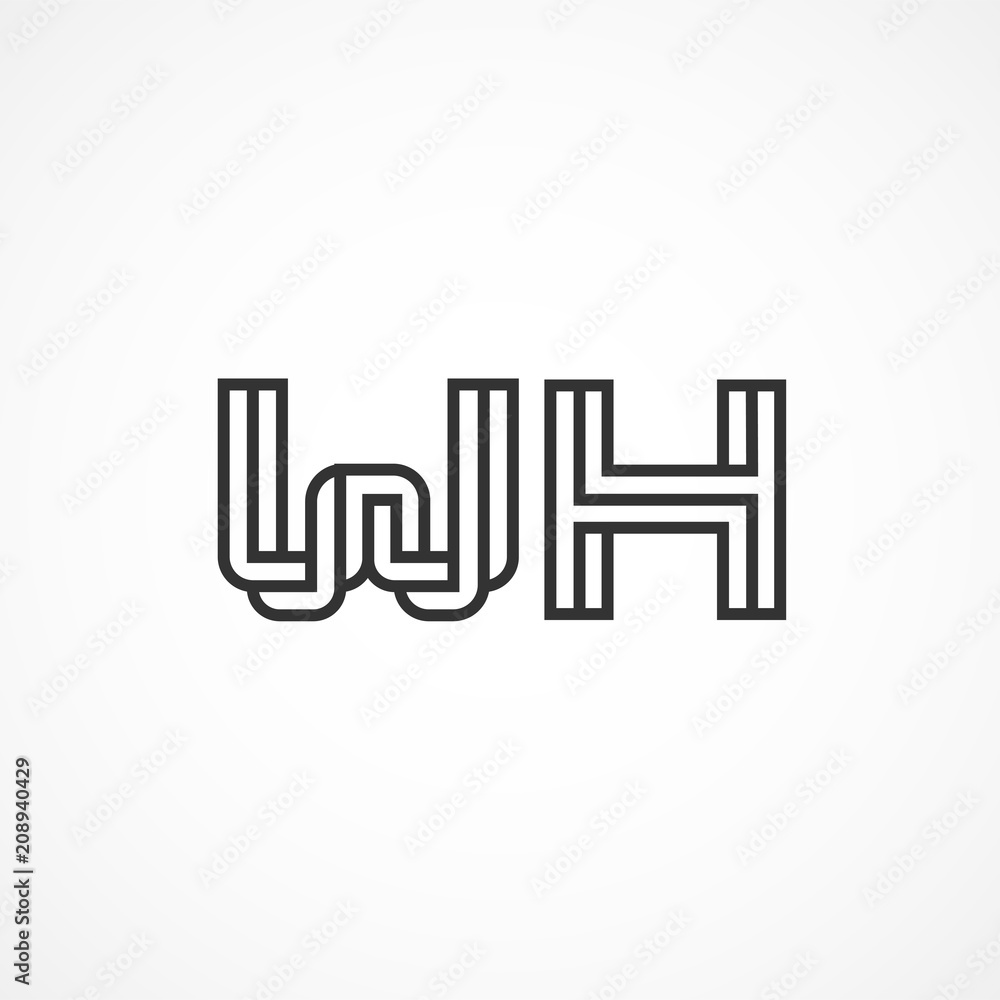 Initial Letter WH Logo Template Vector Design Initial Letter WH Logo Template Vector Design