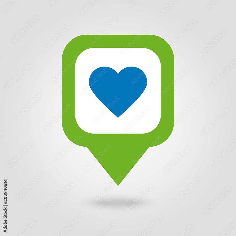 Heart pin map icon. Map pointer, markers. Heart pin map icon. Map pointer, markers.