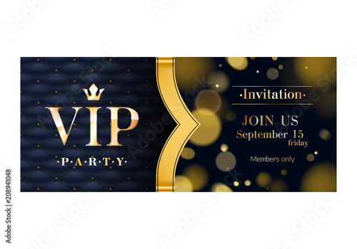 VIP invitation card premium design template.