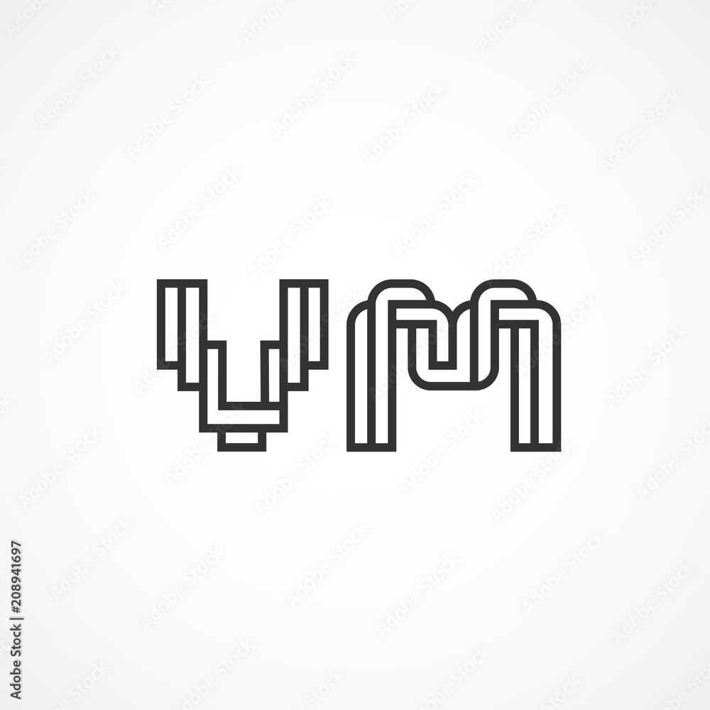Initial Letter VM Logo Template Vector Design Initial Letter VM Logo Template Vector Design