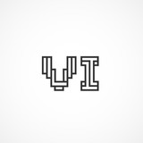 Initial Letter VI Logo Template Vector Design