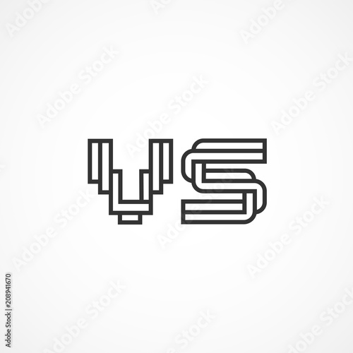 Initial Letter VS Logo Template Vector Design