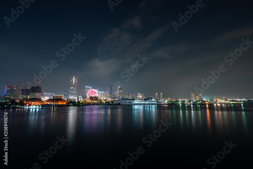 Nightview of Minato Mirai area of Yokohama City (横浜みなとみらい地区夜景)in Kanagawa, Japan © motive56