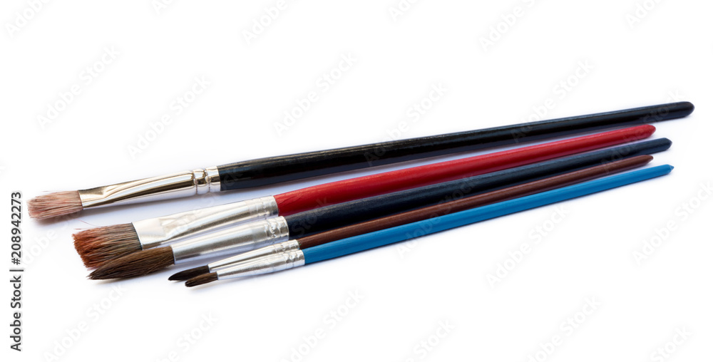 Set of paint brushes isolated on white background Set of paint brushes isolated on white background