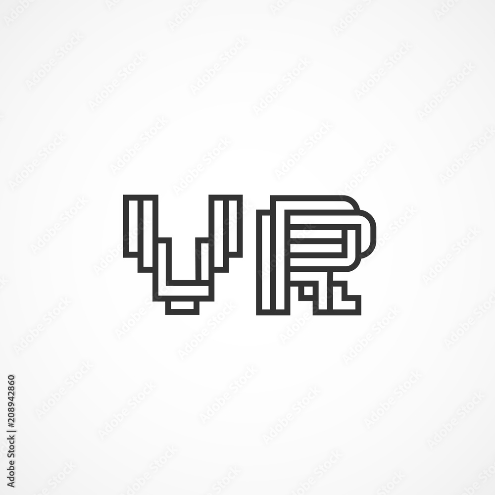 Initial Letter VR Logo Template Vector Design Initial Letter VR Logo Template Vector Design